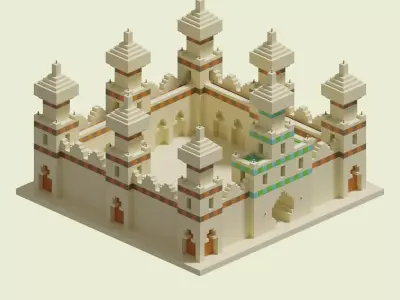 Arabasque Walls 3D model