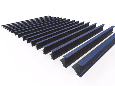 Metal beam IPN  3D model