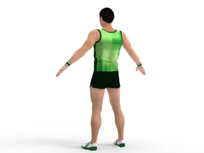 Marathon runner 3D model