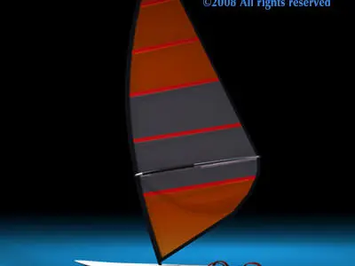 Windsurf sailboat 3D model