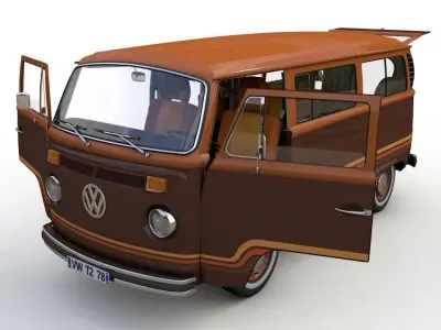 VOLKSWAGEN T2 CHAMPAGNE EDITION 1978 3D model