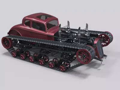 Tracked Hot rod 3D model