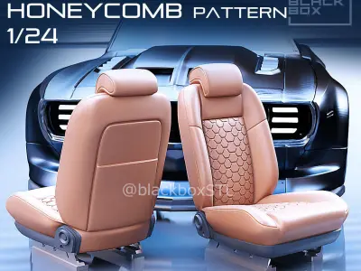 BB04a honeycomb Pattern Seat FOR DIECAST AND MODELKITS 1-24th 3D print model