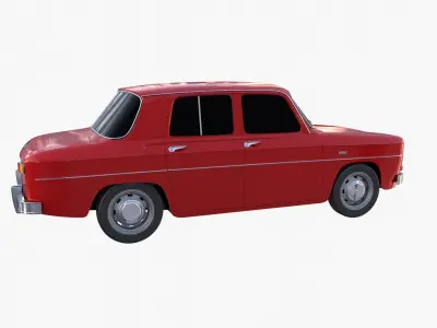 Renault 8 Red 3D model