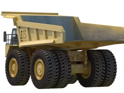 Mining Truck Low-poly 3D model