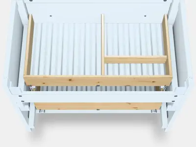 HEMNES washbasin cabinet-2 drawer Low-poly 3D model