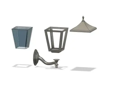 Old Vintage Outdoor Lantern - Lamp 3D print model