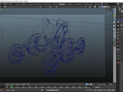 Bike 3d model honda racing bike Low-poly 3D model