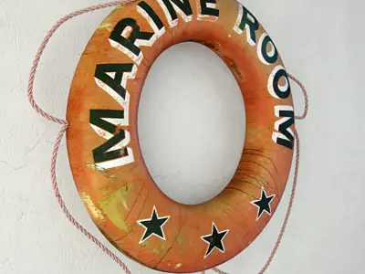 Nautical Marine Room Life Preserver 3D model