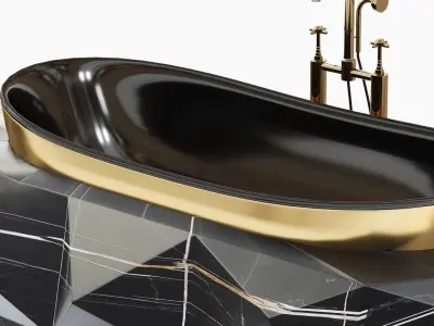 DIAMOND FAUX MARBLE BATHTUB 3D model
