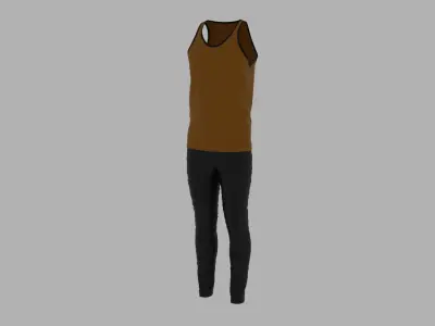 Sport Suit Low-poly 3D model