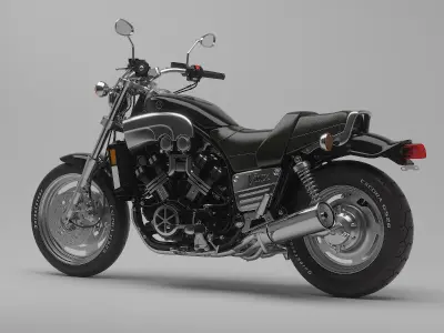 Classic Motorcycle Yamaha V-Max 1200 3D model