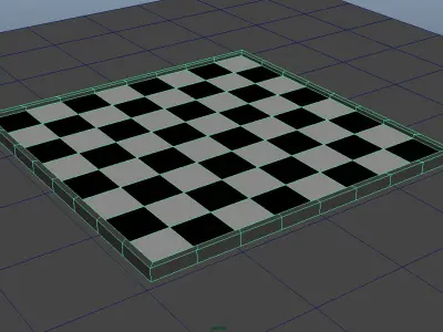 Chess board 3D model