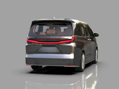 Lexus LM 2024 HQ interior 3D model