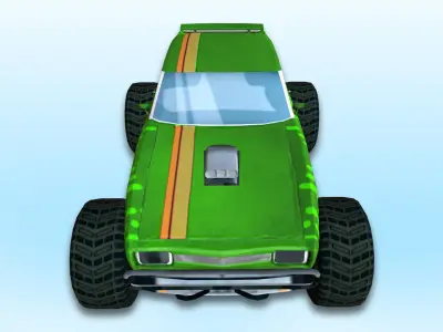 Green Monster Truck 3D model