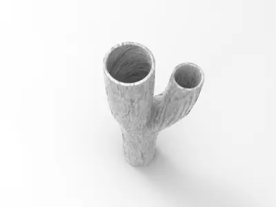 Wondy Vase Low-poly 3D model