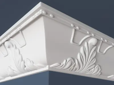 Decorative Crown Molding 3D model 11