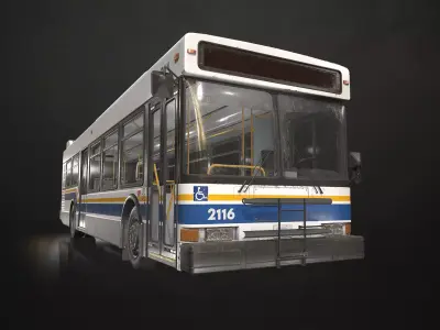 City Bus V1 Low-poly 3D model