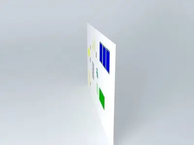 CAD Diagram Solar Back Up Power Source Free 3D model