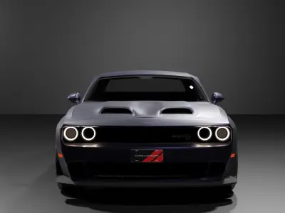 dodge challenger 3D model Textured