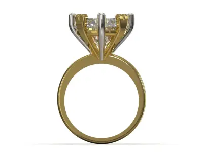 Bridal wedding solitaire stl 3dm ring model sr0099 3D print model