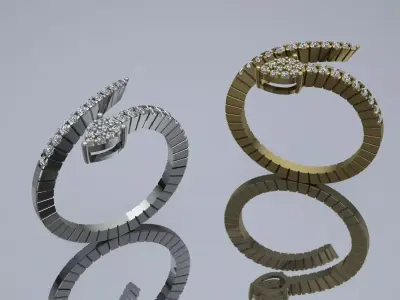 Jewelry  Ring Gold JH-565 3D print model