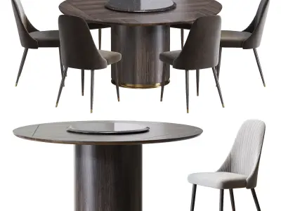 Chair Bary and Otab table 3D model