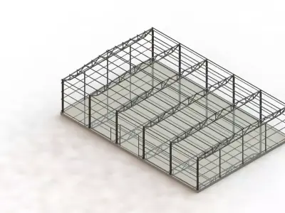 Hall 30x20x7m 3D model