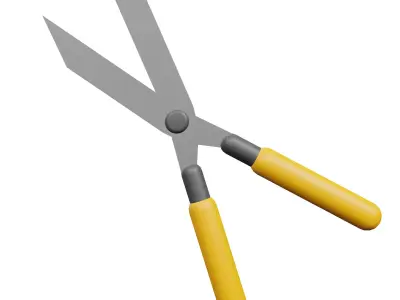 Scissor Icon Low-poly 3D model