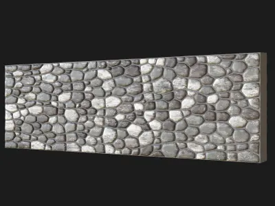 Stone wall 3D model
