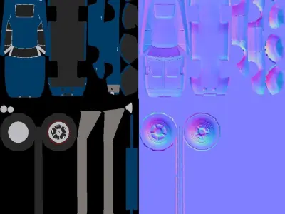 Dodge Charger Daytona 1969 Low-poly 3D model