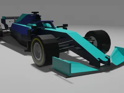 Low Poly F1 Car 3D model