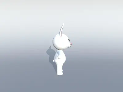Lowpoly Humanoid Rabbit - Rigged Cartoon Rabbit  Low-poly 3D model