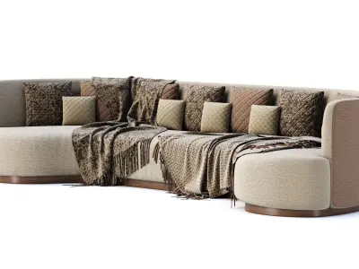 Stefa restaurant round sofa by Bpoint Design  3D model