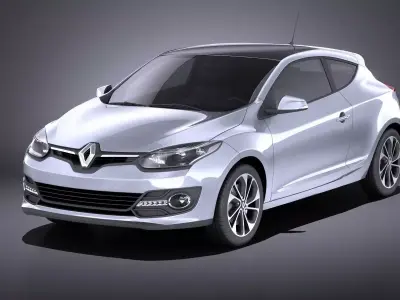 Renault Megane 3door 2016 VRAY 3D model