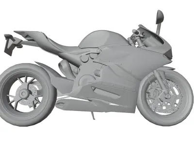 Racing motorbike unbranded 3D model