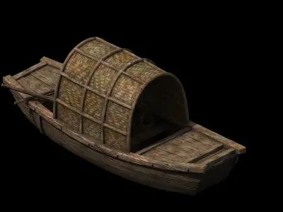 Game Traffic - small fishing boat 3D model