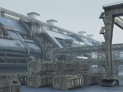 scifi factory 3D model