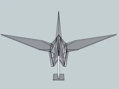 Origami crane Free 3D print model