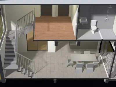 House in section cut 25-62 3D model