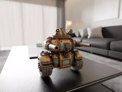 tank steampunk 3D print model