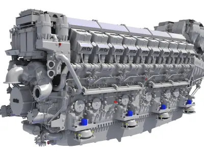 V20 Propulsion Diesel Engine 3D model