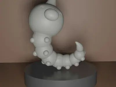 Weedle caterpillar 3D print model