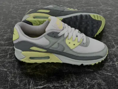 NIKE AIR MAX 3D SHOES - YELLOW Low-poly 3D model