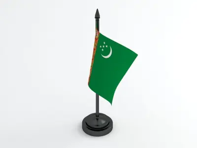 Table Flag Turkmenistan 3D model
