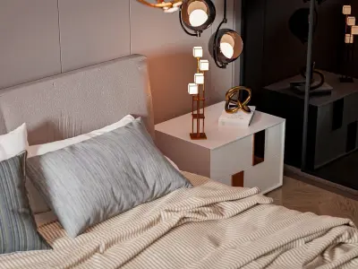 Modern Bedroom Design Bali 3D model