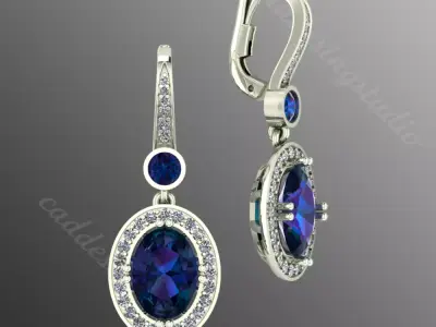 Earrings pl17 3D print model