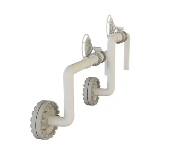 Industrial Gas Pipes m4 3D model