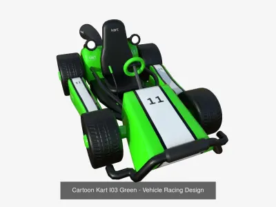 10 Cartoon Kart I Collection - Vehicle Racing Design 3D Model Pack