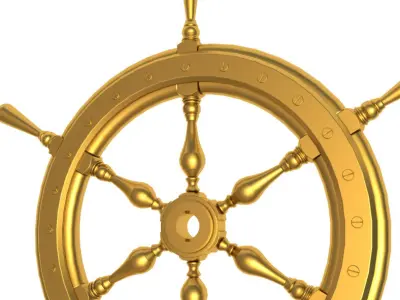 ship wheel collection 3D model